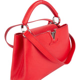 Louis Vuitton Red Leather Capucines BB Handbag