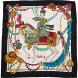 Hermès Classic "Le Timbalier" Silk Carre 90 Scarf Tuch