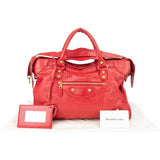 Balenciaga Red Leather City Handbag