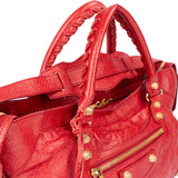 Balenciaga Red Leather City Handbag