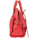Balenciaga Red Leather City Handbag