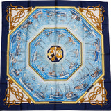 Hermès Classic "Retour de Péche" Silk Carre 90 Scarf Tuch