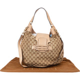 Gucci GG Monogram Horsebit Hobo Shoulder Bag - vintageandkickz