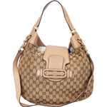 Gucci GG Monogram Horsebit Hobo Shoulder Bag - vintageandkickz