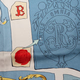 Hermès Classic "Chiffres Et Monogrammes" Silk Carre 90 Scarf Tuch