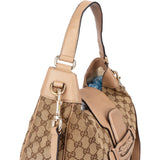 Gucci GG Monogram Horsebit Hobo Shoulder Bag - vintageandkickz