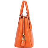 Prada Orange Saffiano Leather Satchel Galleria Handbag