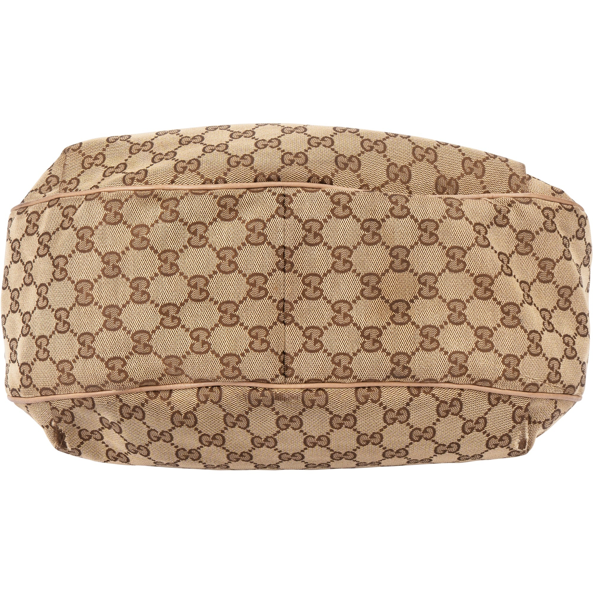 Gucci GG Monogram Horsebit Hobo Shoulder Bag - vintageandkickz