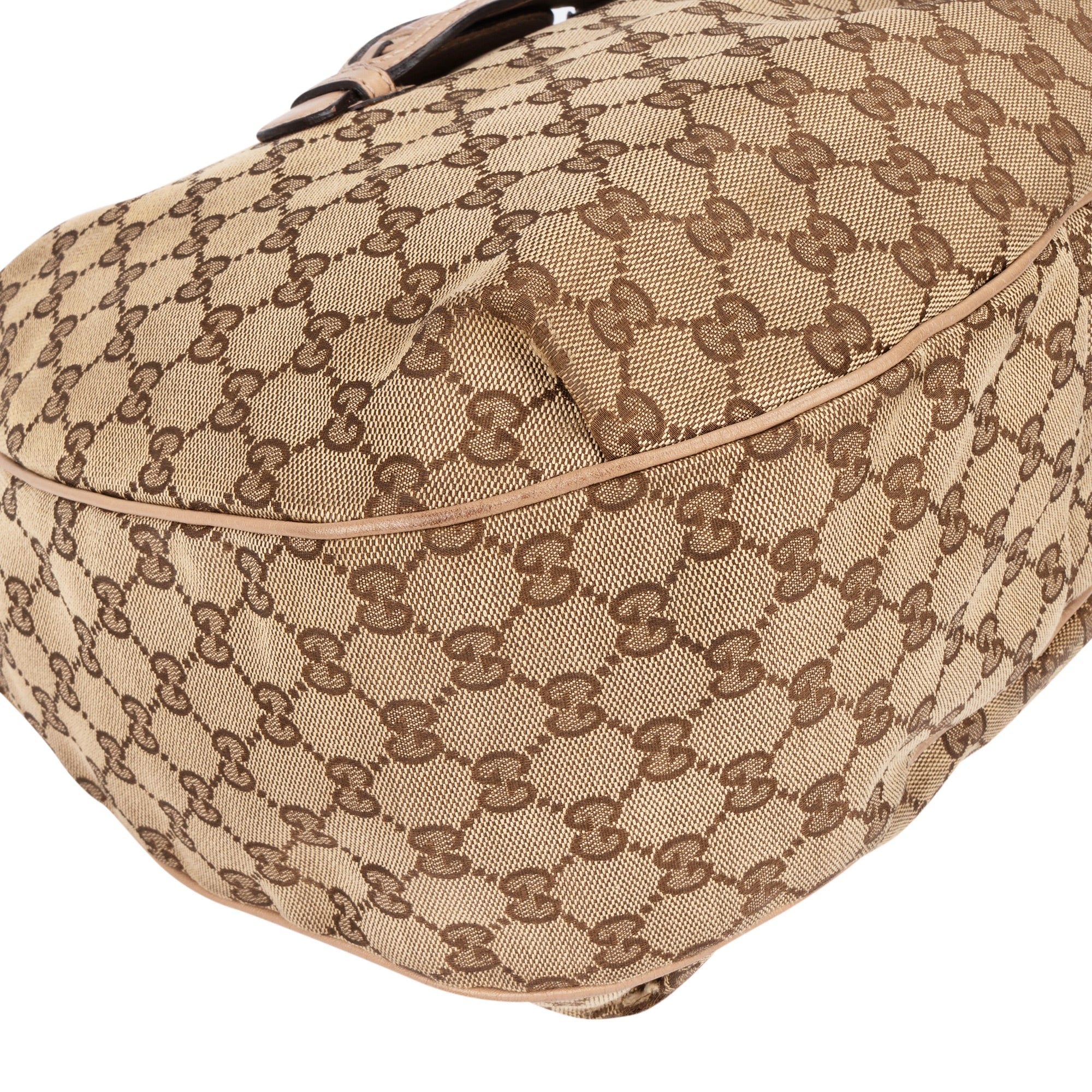 Gucci GG Monogram Horsebit Hobo Shoulder Bag - vintageandkickz
