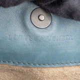 Bottega Veneta Blue Intrecciato Leather Handbag