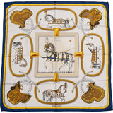Hermès Classic "Grand Appart" Silk Carre 90 Scarf Tuch