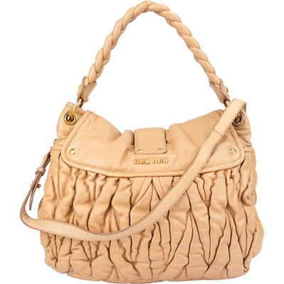 Miu Miu Quilted Leather City Handbag