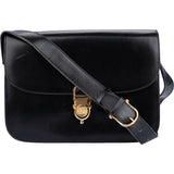 Celine Black Calfskin Triomphe Shoulder Bag