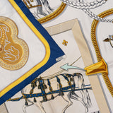 Hermès Classic "Grand Appart" Silk Carre 90 Scarf Tuch