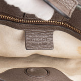 Gucci Taupe Leather Bamboo Handbag