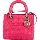 Christian Dior Pink Leather Lady Dior Handbag