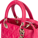 Christian Dior Pink Leather Lady Dior Handbag