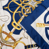 Hermès Classic "Eperon d`Or" Silk Carre 90 Scarf Tuch