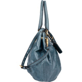 Prada Blue Leather City Handbag