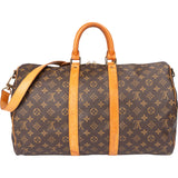Louis Vuitton Canvas Monogram Keepall 45 Bandouliere