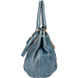 Prada Blue Leather City Handbag