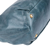 Prada Blue Leather City Handbag