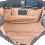 Prada Blue Leather City Handbag