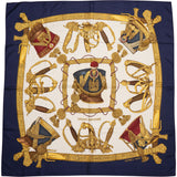 Hermès Classic "Grand Uniforme" Silk Carre 90 Scarf Tuch