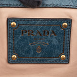 Prada Blue Leather City Handbag
