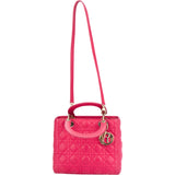 Christian Dior Pink Leather Lady Dior Handbag