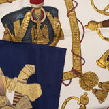 Hermès Classic "Grand Uniforme" Silk Carre 90 Scarf Tuch