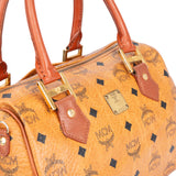 MCM Visetos Monogram Mini Boston Handbag