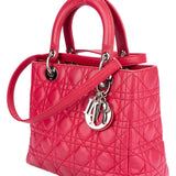 Christian Dior Pink Leather Lady Dior Handbag