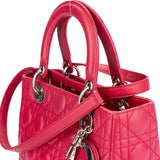 Christian Dior Pink Leather Lady Dior Handbag