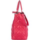 Christian Dior Pink Leather Lady Dior Handbag