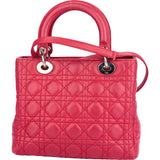 Christian Dior Pink Leather Lady Dior Handbag