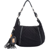 Gucci GG Monogram Bamboo Hobo Bag