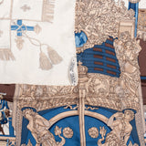 Hermès Classic "Veu Du Carosse De" Silk Carre 90 Scarf Tuch