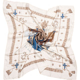 Hermès Classic "Veu Du Carosse De" Silk Carre 90 Scarf Tuch