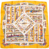 Hermès Classic "La Gvillavme" Silk Carre 90 Scarf Tuch