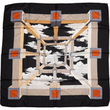 Hermès Classic "Perspective" Silk Carre 90 Scarf Tuch