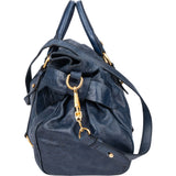 Miu Miu Blue Leather City Handbag