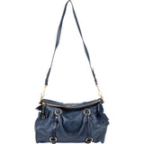 Miu Miu Blue Leather City Handbag