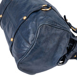 Miu Miu Blue Leather City Handbag