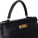 Hermès Noir Boxcalf Kelly 35 Handbag