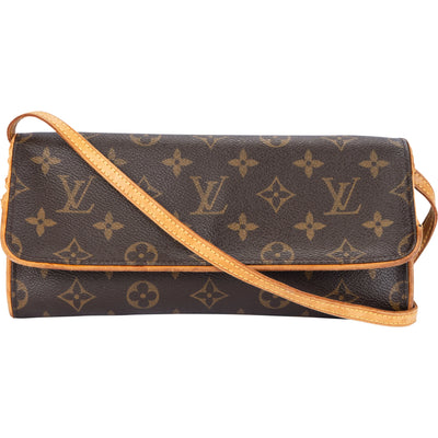 Louis Vuitton Canvas Mongram Twin Pochette Accessoire Crossbody Bag - vintageandkickz