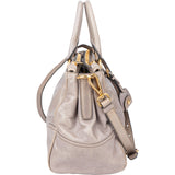 Miu Miu Grey Leather City Handbag