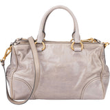 Miu Miu Grey Leather City Handbag