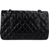 Chanel Quilted Lambskin Palladium Medium Double Flap Crossbody Bag