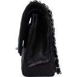 Chanel Quilted Lambskin Palladium Medium Double Flap Crossbody Bag